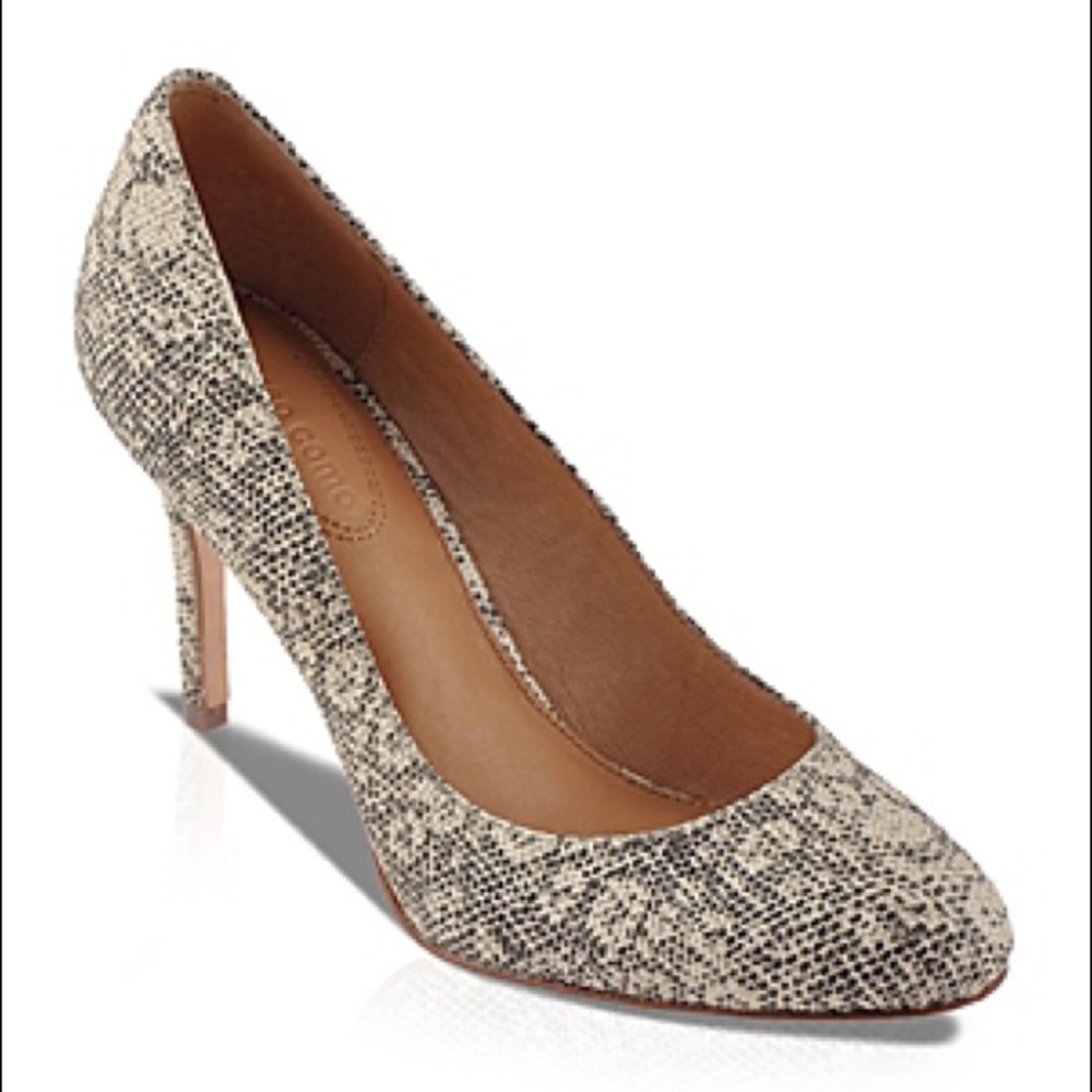 {Corso Como} Gray Webster Snake-Embossed High Heel